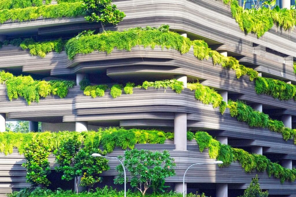 sustainable green parking garage